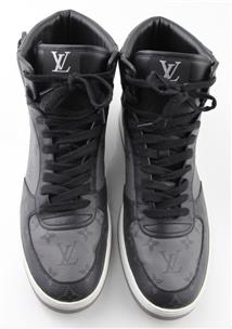 Louis Vuitton Men's Black Monogram Empreinte Rivoli Sneaker Boot